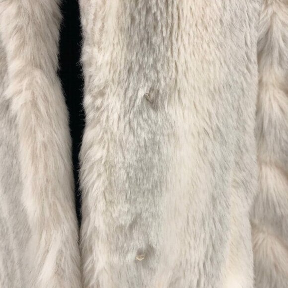 80’s Vintage Jordache Cream Gray Plush Faux Fur Lined Jacket Long Sleeves - Picture 4 of 13